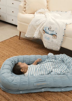 The Cloud - Blue Sleep Nest + Roadster Baby Blanket