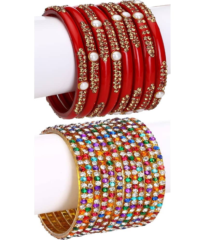 Somil Designer Wedding Fancy Glass Bangle Set For Party, Marriage, Function And Daily Use