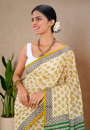 Jaipur Hand Block Print Saree