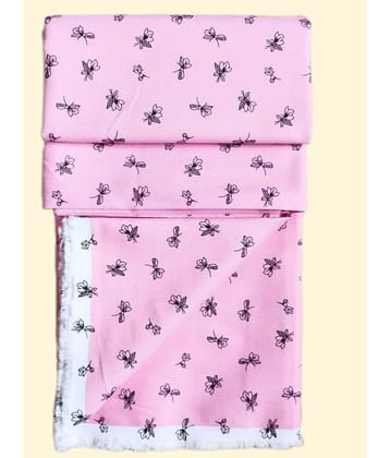 Makhanchor - Pink Cotton Men's Unstitched Shirt Piece ( Pack of 1 )