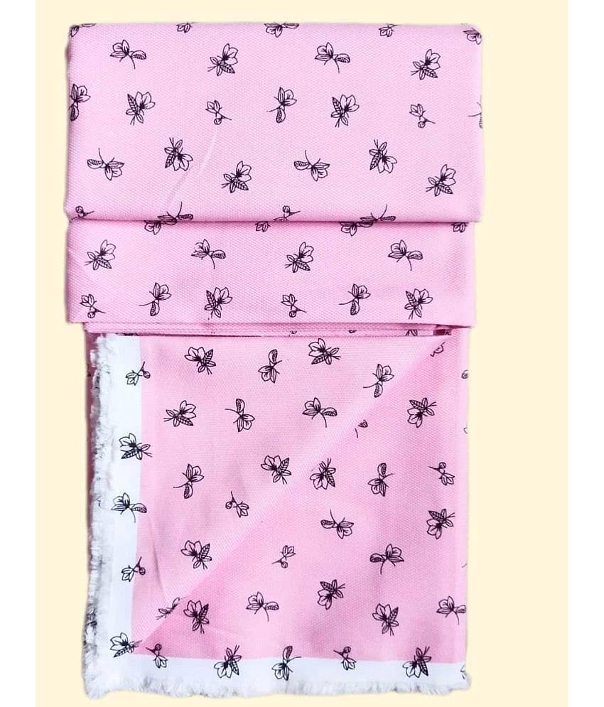 Makhanchor - Pink Cotton Men's Unstitched Shirt Piece ( Pack of 1 )