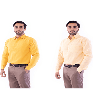 DESHBANDHU DBK 100% Cotton Regular Fit Solids Men's Casual Shirt - Multi ( Pack of 2 )