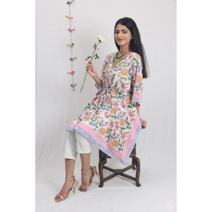 Pink City Placidity Short Kaftan Pink (35 Inch)