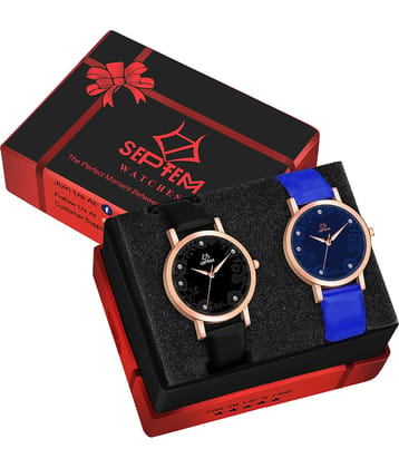 Septem Multicolor Leather Analog Men's Watch