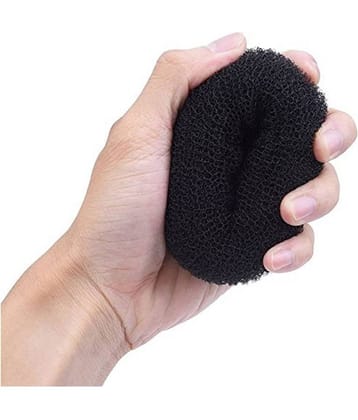 VSAKSH Women's (Pack of 1) Bun Maker Hair Donut Juda Accessories (Black)