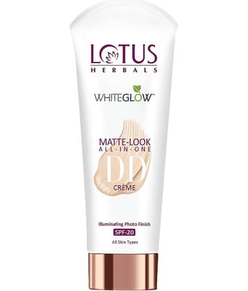 Lotus Herbals Whiteglow Matte Look All In One Dd Cream , Pink Beige , Spf 20 , All Skin Types , 30G