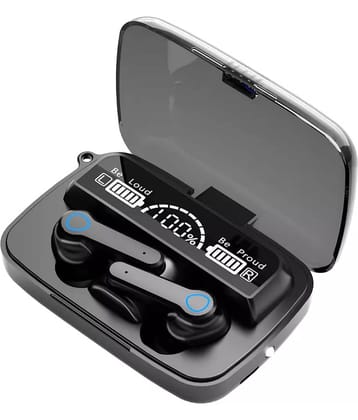 VEhop PowerBank Earbuds Bluetooth True Wireless (TWS) In Ear 35 Hours Playback Passive noise cancellation IPX4(Splash & Sweat Proof) Black
