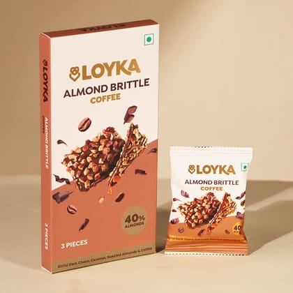 Loyka Coffee Almond Brittle (3 Pieces) | Espresso Infused Chocolate | Gourmet Snack Loyka Coffee Almond Brittle (3 Pieces) | Espresso Infused Chocolate | Gourmet Snack