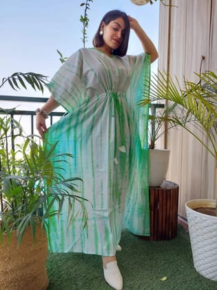 Hand Block printed KAFTAN 100% Pure cotton