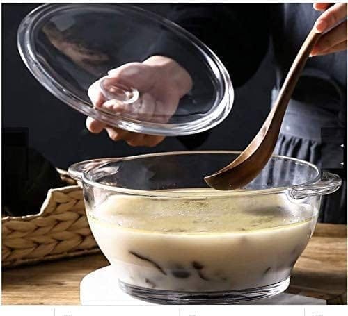 Square Glass Casserole With Lid,1200 ML Glass Bowl for Cooking, Baking, Serving, Mixing and Storing, Microwave & Oven Safe - Ideal for Kitchen, Dining Set 1