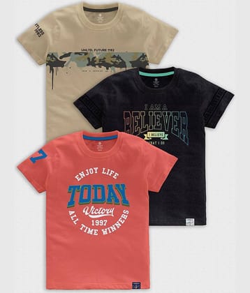CODEZ Pack of 1 Boys Cotton Blend T-Shirt ( Multicolor )