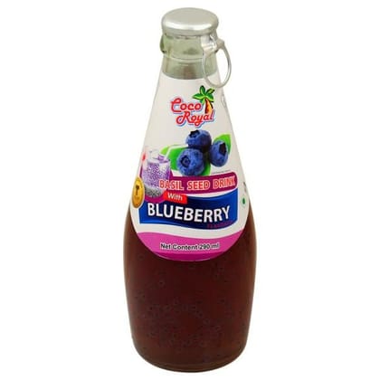 Coco Royal Blueberry Basil Seed Drink, 290 ml - Coco Royal Blueberry Basil Seed Drink, 290 ml