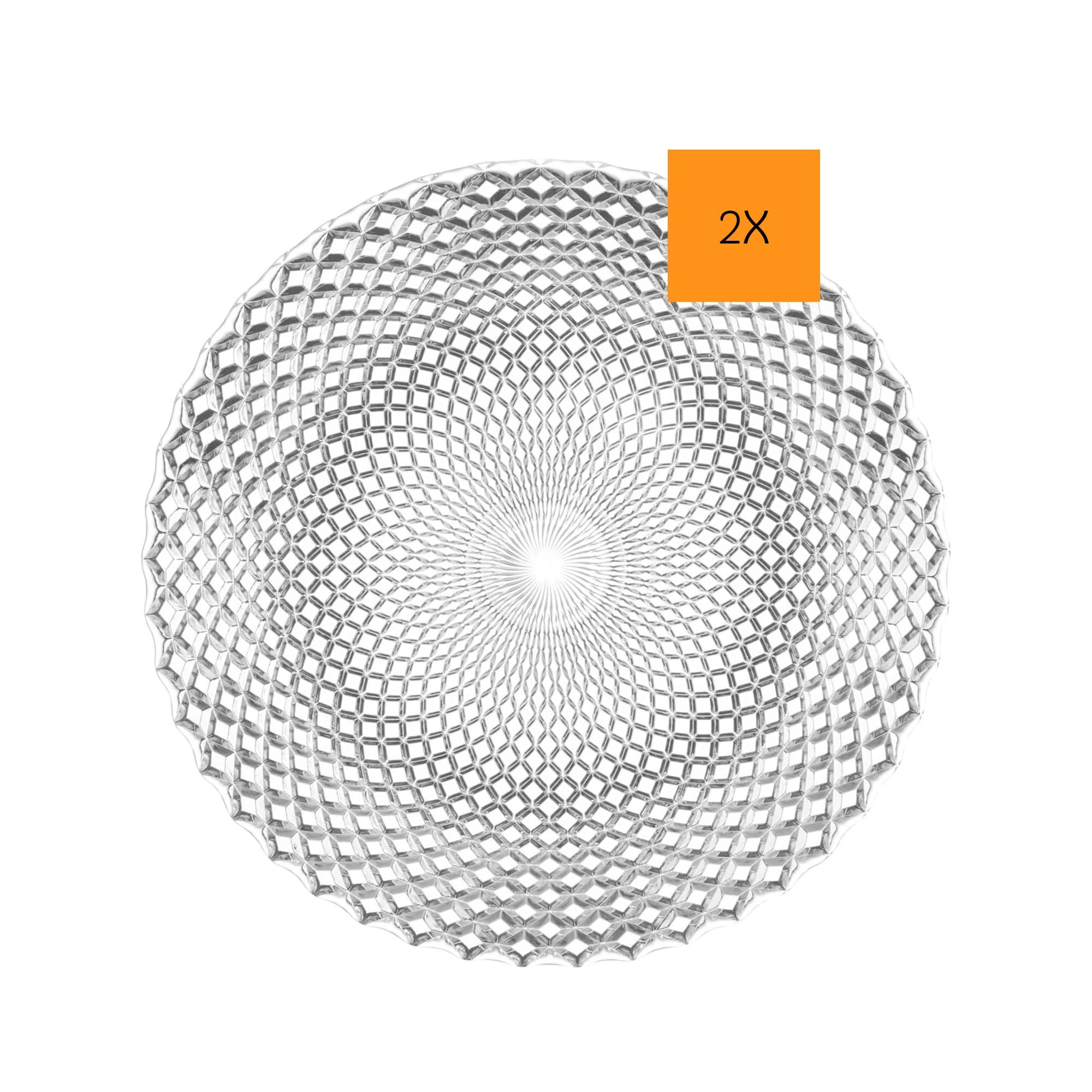Nachtmann Rumba Clear Charger Plate Set, 32Cm, Set Of 2