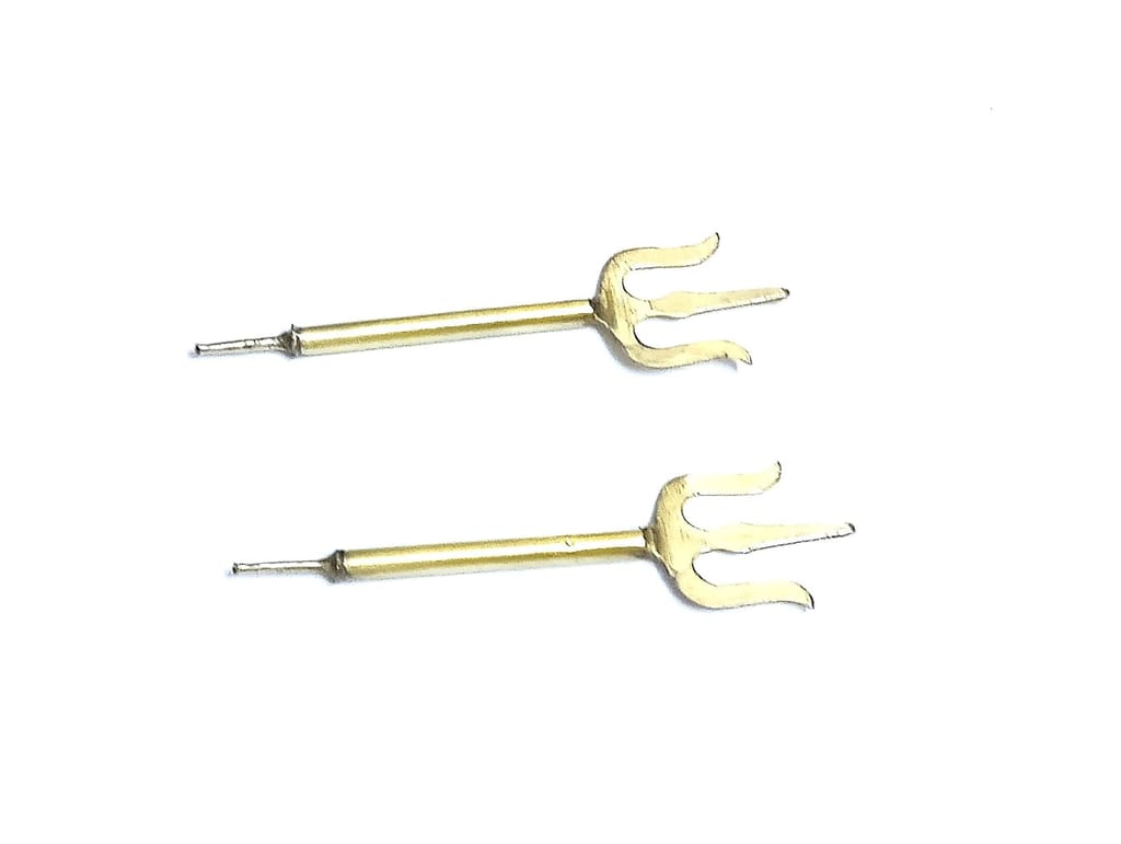 Nawami Lord Shiva Brass trishul, Pack of 2, Size - 16/5 cm. - Pooja Needs | Buy online on ZillyBuy