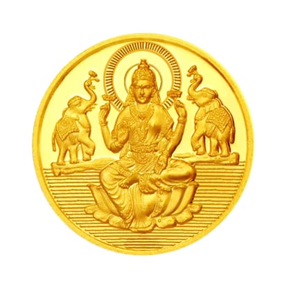 Sri Jagdamba Pearls 1 Gram 22Kt (916) Hall Marked Lakshmi Gold Coin  by SRI JAGDAMBA PEARLS