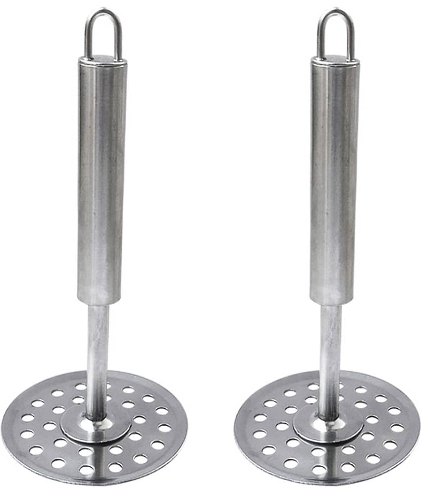 JISUN Potato Masher/Pav Bhaji Masher/Vegetable Masher Stainless Steel Masher  (Pack of 2)