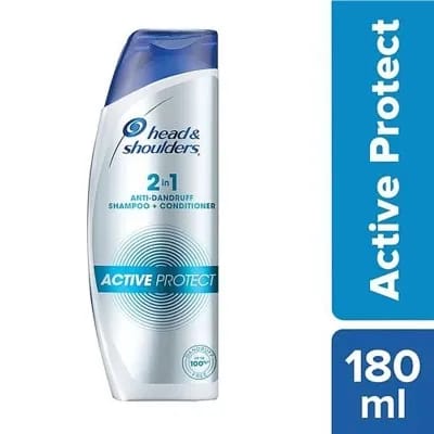 Head and Shoulders Active Protect 2 In 1 Anti-Dandruff Shampoo Conditioner Upto 100 Dandruff Free180 Ml