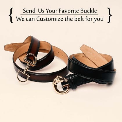 Your Buckle Our Belt-Crafted in Black & Brown Leather By Brune & Bareskin-FS