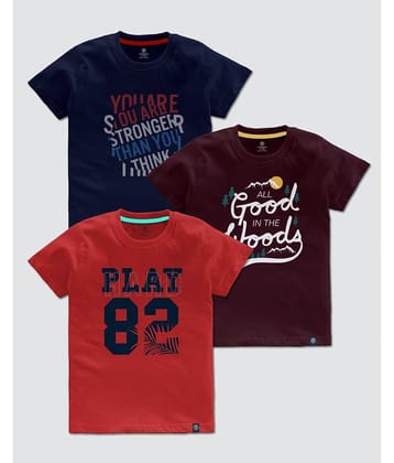 CODEZ Pack of 2 Boys Cotton Blend T-Shirt ( Multi Color )