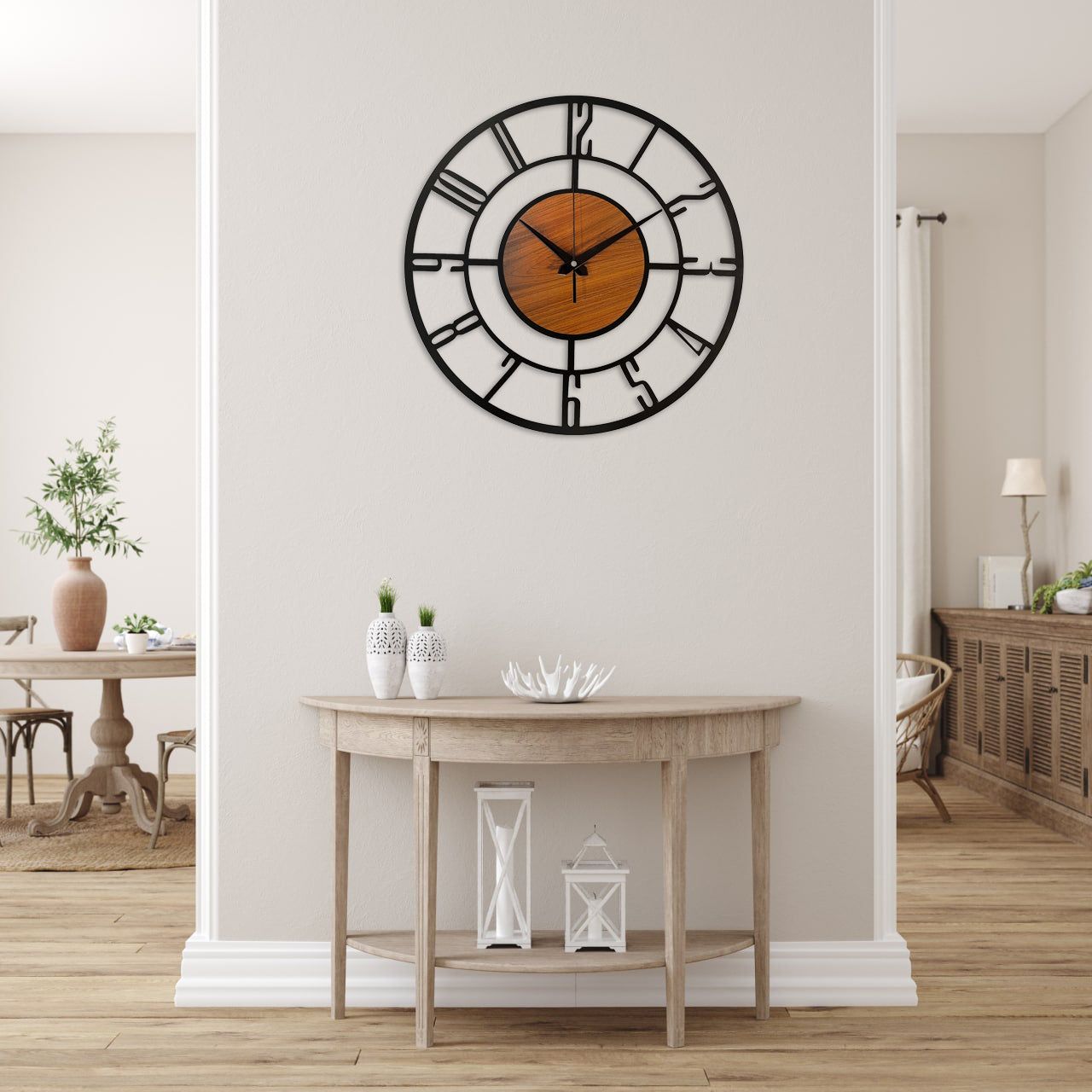 Designer Number Metal/Wooden Wall clock-40 cm | 16 Inches