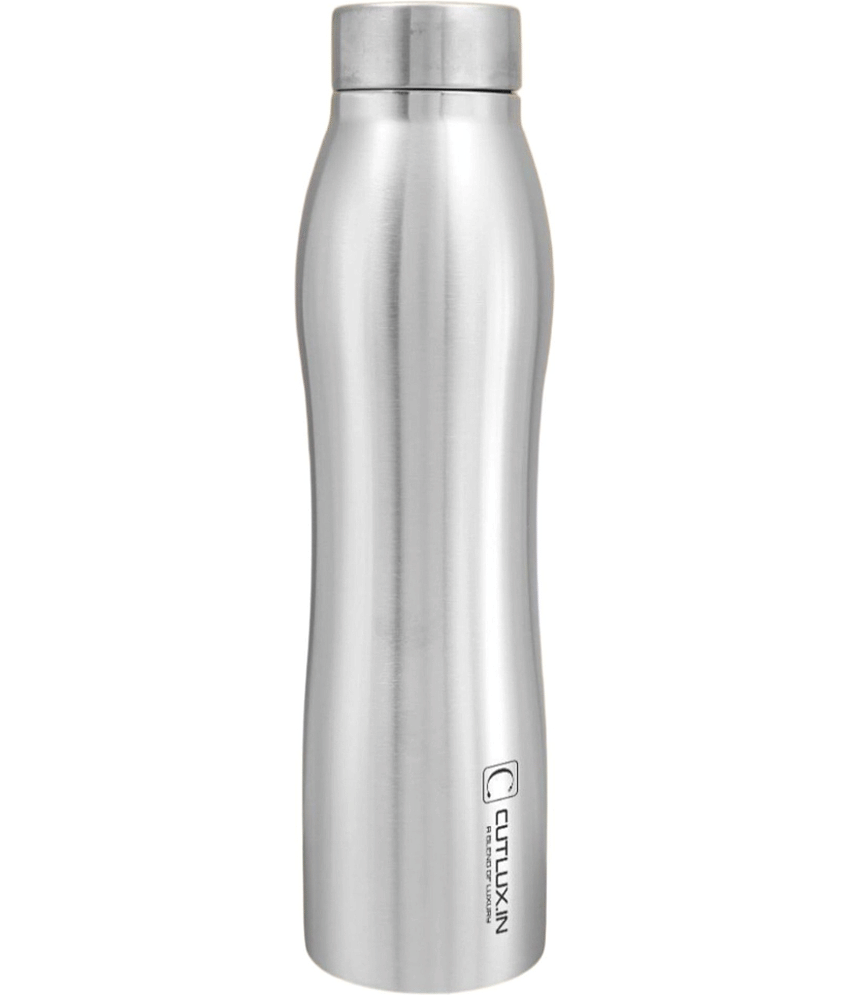 Cutlux 1000ml Stainless Steel Water Bottle Silver Steel Fridge Water Bottle 1000 mL ( Set of 3 )