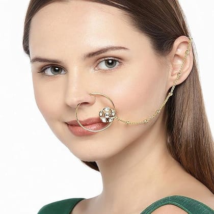 Ad Nose Ring With Chain