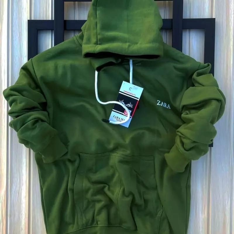 Zara Winter Hoodie Full Warm  "Digital Print"  ( SIZE : 38 , COLOUR :  Green House )