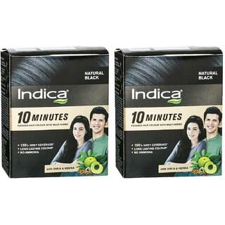 Indica Natural Black Powder Hair Colour - 40g (Pack Of 2)