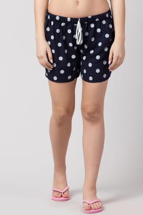 Hive91 Dark Blue Short for Women Made of Rayon
