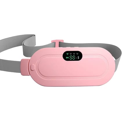 Heating Pad Belt for Menstrual Cramps, Period Pain Relief with Vibration Massage, 3 Heat Settings, Pink