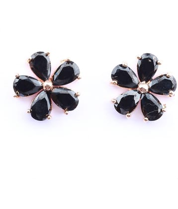 Jewels Corner - Black Stud Earrings ( Pack of 1 )
