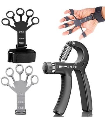 Adjustable Hand and Finger Gripper Set for Improved Hand and Finger Strength (Pack of 2) - FREE SIZE