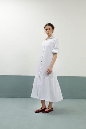 Rosetta Dress: Vanilla-XS