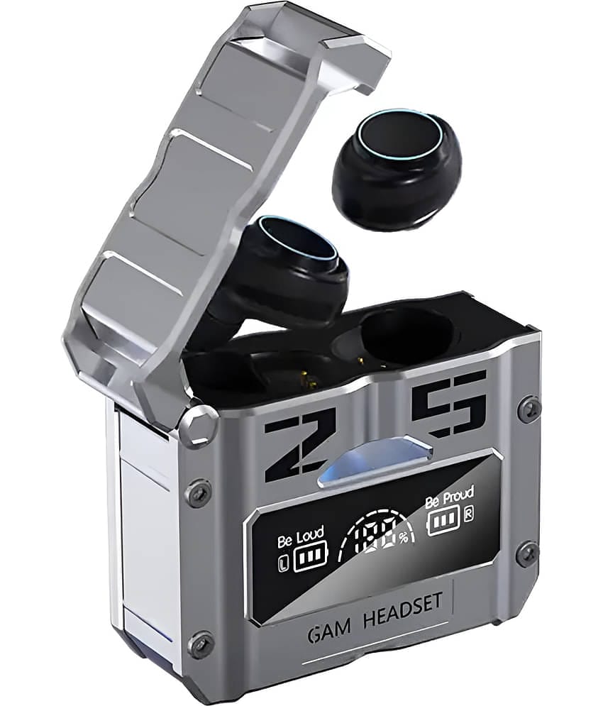 VEhop Grenade Bluetooth True Wireless (TWS) In Ear 30 Hours Playback Dual pairing,Low Latency IPX4(Splash & Sweat Proof) Gray