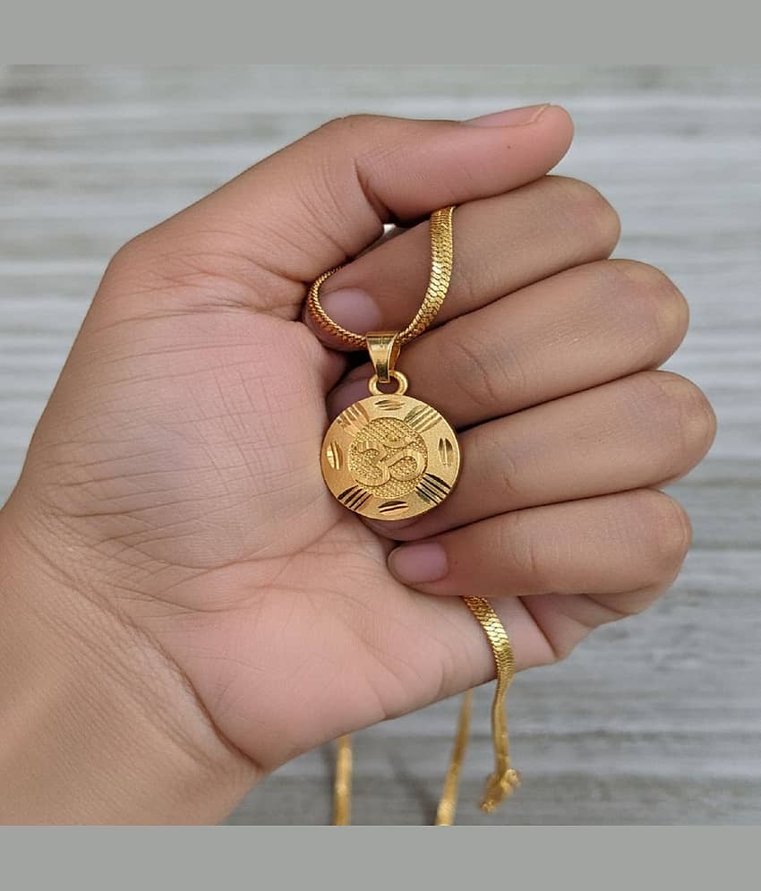 AKLINA Gold Religious Pendant With Chain ( Pack of 1 )