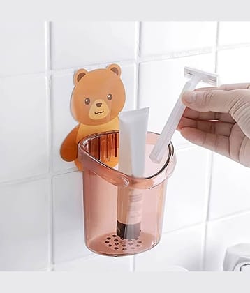Dust N Shine Multipurpose Teddy Bear Wall Holder – Self-Adhesive (Pack of 1)