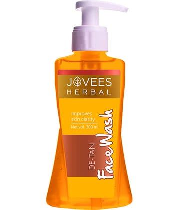 Jovees Herbal De-Tan Face Wash For Tan Removal For All Skin Type 300ml, ( Pack of 1 )