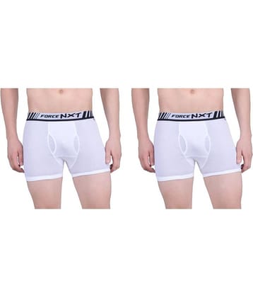 Force NXT Pack of 2 Cotton Trunks For Men's ( White )