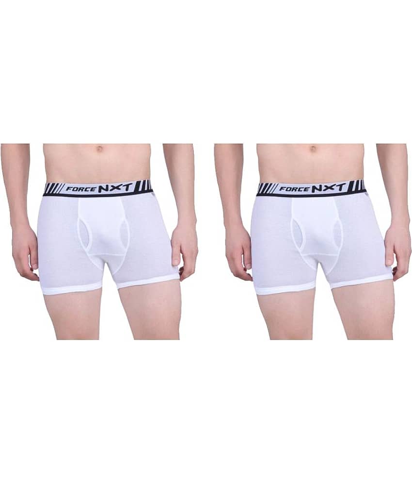 Force NXT Pack of 2 Cotton Trunks For Men's ( White )