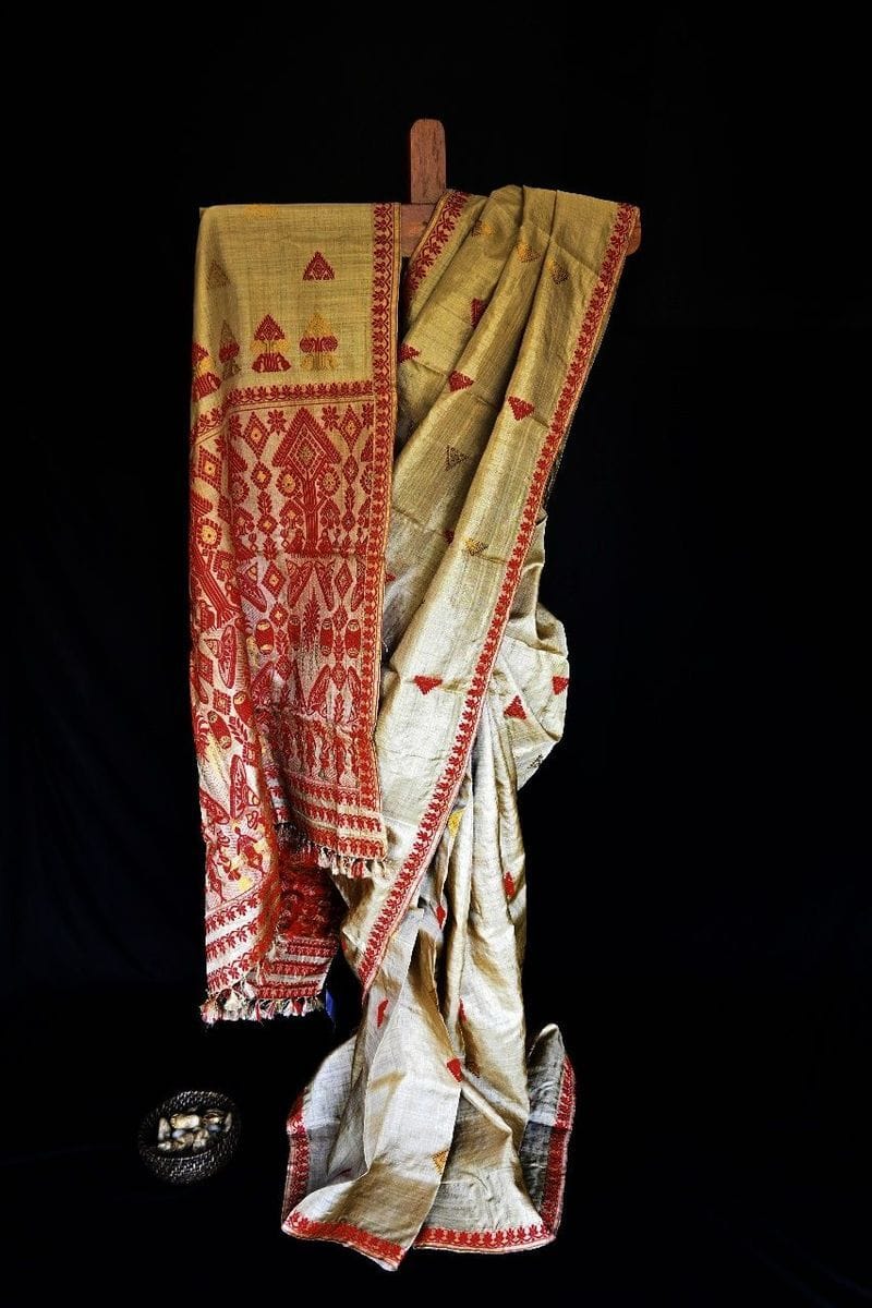 Assamese Muga Silk Saree