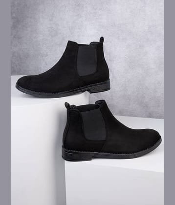 Sneaklab Black Men's Chelsea Boots