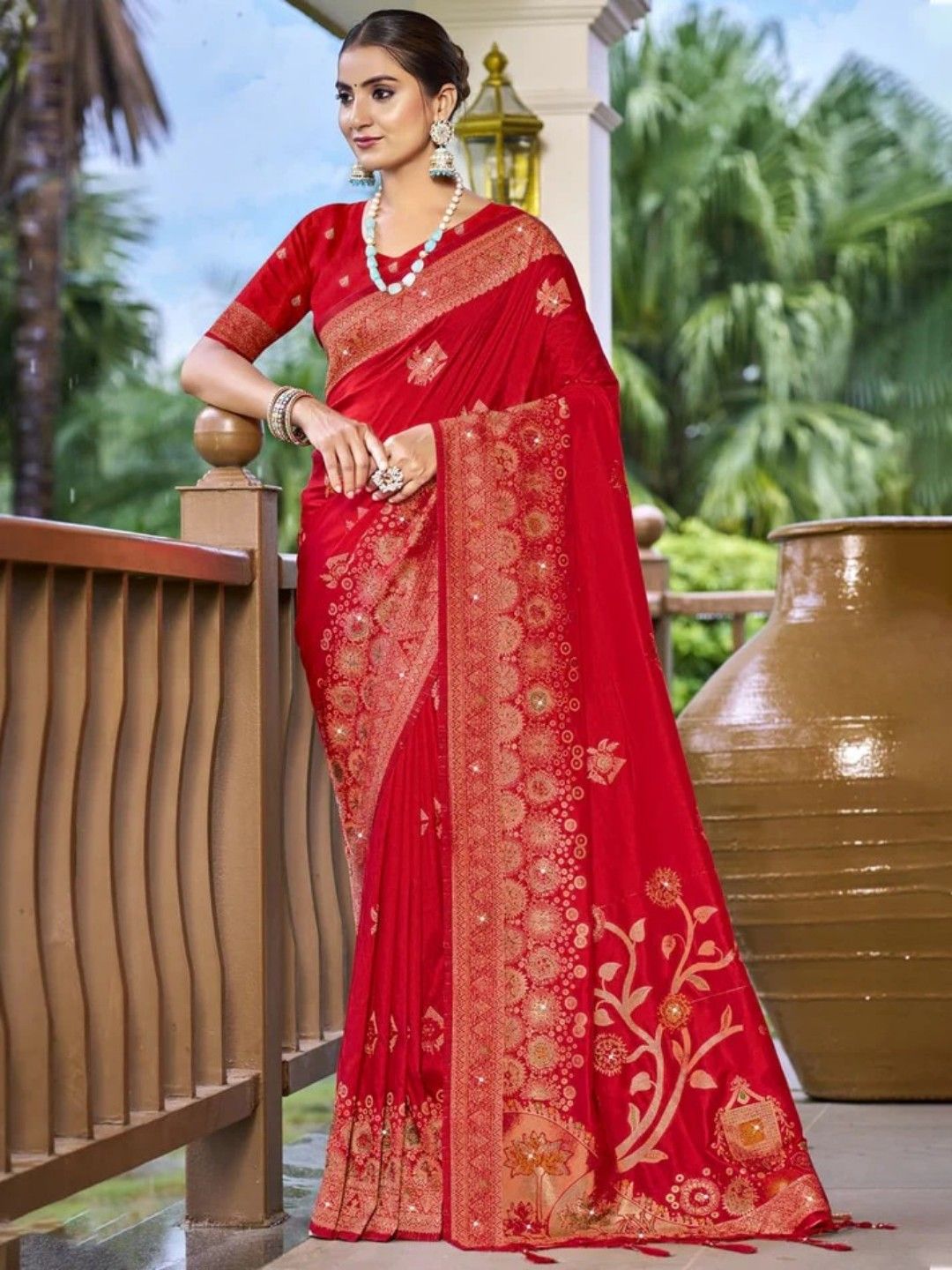 Red Silk Saree
