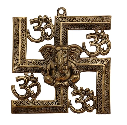 DreamKraft Metal Decorative Wall Hanging (22.86 x 1.27 x 22.86 cm, Gold)