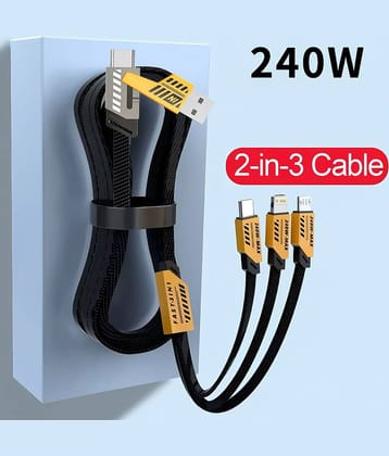 4-in-1 Fast Charging Cable for Type-C, Lightning, USB and V8