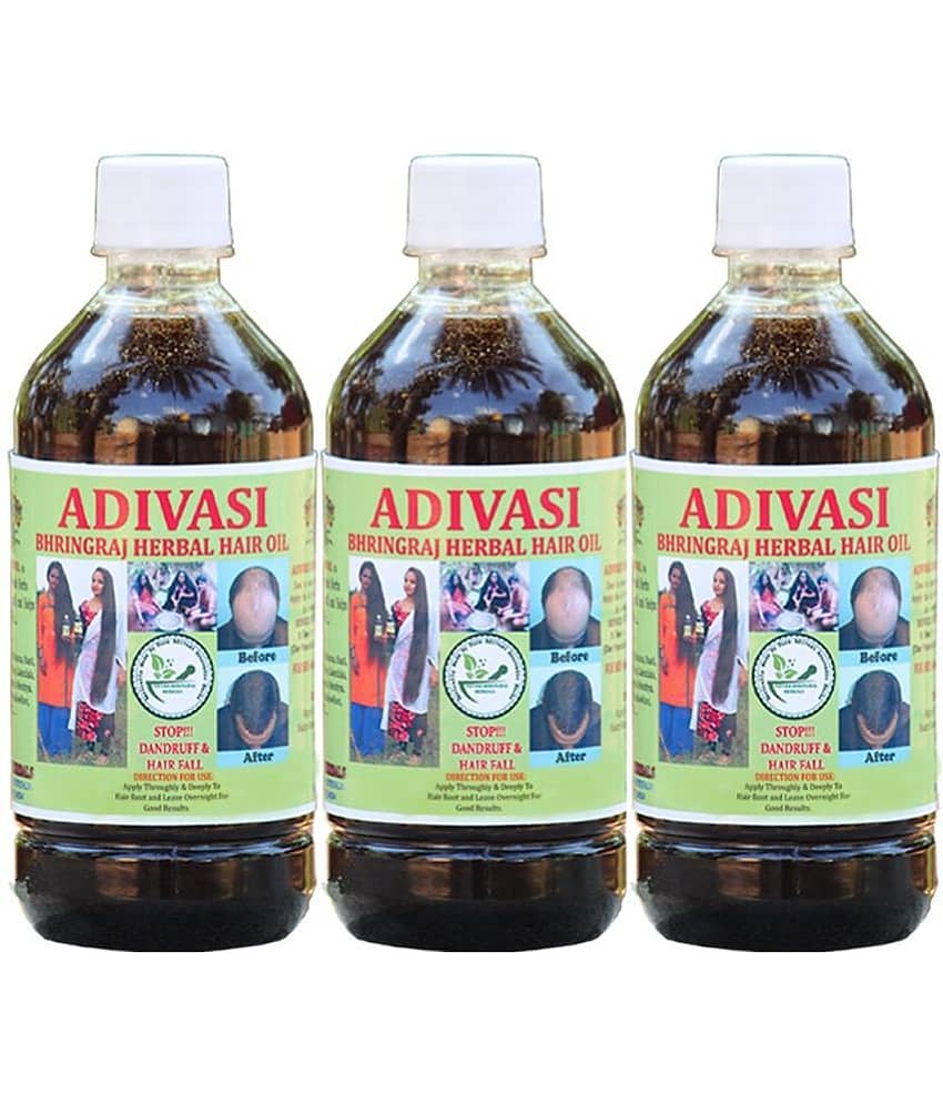ADIVASI BHRINGRAJ HERBALS - Anti Hair Fall Bhringraj Oil 600 ml ( Pack of 3 )
