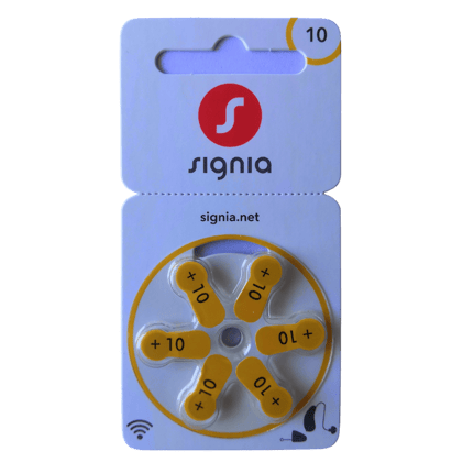 Signia Siemens Size 10 Hearing Aid Battery (6 Batteries pack)