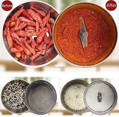 Electric Stainless Steel Coffee & Spice Grinder with Transparent Lid