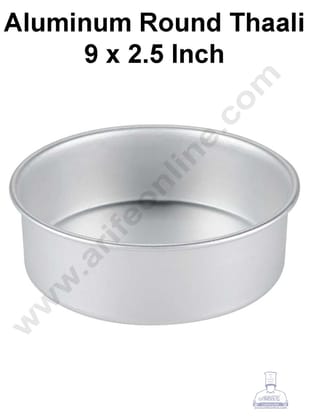 CAKE DECOR™ 1pcs 9 in x 2.5 in Round Aluminum Cake Mould Thali