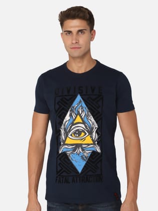 Punk DIVISIVE Navy T-shirt-M / Navy Blue