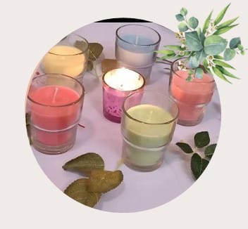 Aromatic Glass Lavender Candle